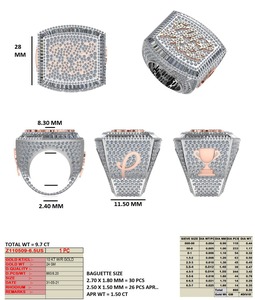 Lujo oro bisel ajuste corazón forma hombres Hip Hop diseñador anillo moda declaración pieza IGI certificado laboratorio cultivado diamante - Product Image 2