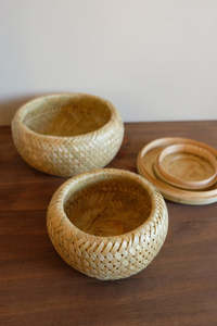 WHOLESALE LA LUNE NESTED BAMBOO <b>BASKET</b> SET WITH LIDS BAMBOO NESTING LIDDED <b>BASKET</b> SET <b>CHEAP</b> PRICE FAST DELIVERY - Product Image 4