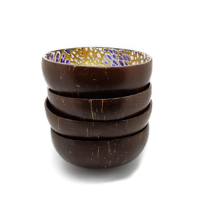 Cuencos vietnamitas hechos a mano de cáscara de coco ecológicos, lacados naturalmente con técnica de pulido desechable tipo cáscara de huevo. - Product Image 1