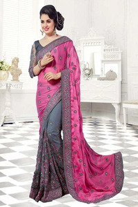 Tự Thiết Kế Bên Mặc Thiết Kế Lụa Thêu Saree Với Thêu Không Khâu Áo Bán Buôn Giá Dân Tộc May Mặc Trang Phục - Product Image 6
