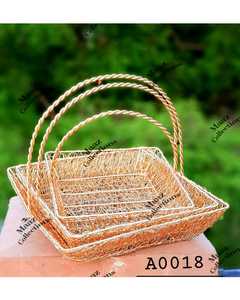 Custom Art Wholesale Handmade Iron Wire <b>Mesh</b> Folding Storage <b>Basket</b> with Custom Logo for Gifts and Flowers - Product Image 4