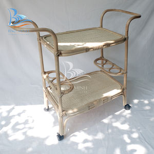 Wholesale Cheapest <b>Rattan</b> <b>Bar</b> Cart Hotel Service Handmade in Vietnam - Product Image 3