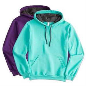 Tissus pleine couleur graphique de haute qualité pullover sweats à capuche unisexe logo personnalisé - Product Image 3
