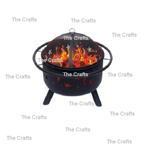 Brasero en fer avec support, qualité supérieure, forme ronde, foyer pour la décoration du jardin, accessoires - Product Image 5