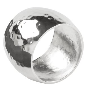 Anneaux de serviette en métal les plus vendus en argent fini avec un marteau pour un usage quotidien dans la cuisine et la décoration - Product Image 2