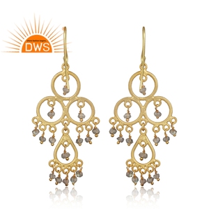 Wedding For Labradorite Gemstone <b>Silver</b> <b>Drop</b> <b>Earrings</b> Supplier Designer Gold Plated <b>Silver</b> Chandelier <b>Earrings</b> Wholesaler - Product Image 3