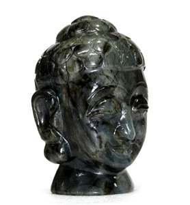 งานแกะสลักพระพุทธรูปด้วยมือจากหินลาบราดอไรต์ธรรมชาติ สไตล์ศิลปะทางศาสนา สำหรับตกแต่งบ้านและบูชา - Product Image 2