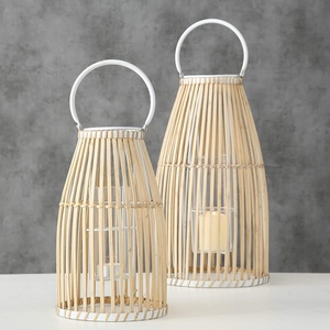 Best Choice Eco-Friendly Bamboo Rattan Wicker Lantern Handmade Craftsman Candle Holder Signature Vietnam <b>Lampshade</b> for Parties - Product Image 2
