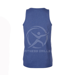 Camiseta sin mangas básica sin mangas para hombre personalizada, ropa deportiva de punto transpirable para Fitness, ropa informal para gimnasio con logotipo personalizado - Product Image 3
