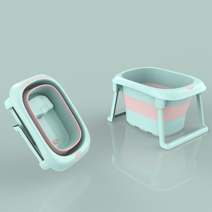 <span class=keywords><strong>Juegos</strong></span> de bebé de bañeras de seguridad de cojín de drenaje plegable ajustable para recién nacidos - Product Image 4