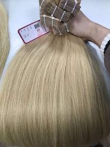 Extensions de cheveux naturels Remy lisses châtain clair, cuticules alignées, vierges, Double Machine, haute qualité, prix vente en gros - Product Image 3