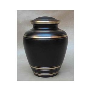 Urne funéraire en laiton noir, décorative et accrocheuse, taille standard, remarquable pour les cendres humaines - Product Image 2