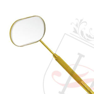 Eyelash Extension Croyder Harrop Round & <b>Rectangular</b> <b>Mirror</b> in <b>Gold</b> Color with Stainless Steel Handle Private Label - Product Image 3