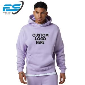 Men's Casual Hooded Heavyweight Thermal <b>Fleece</b> <b>Hoodie</b> Custom Puff Printing Logo 100% Cotton Plain Dyed High Quality Winter - Product Image 5