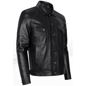 <b>Men's</b> <b>Leather</b> Jacket for Biker Distressed Genuine Lambskin Top Quality Material Wholesale Price - Product Image 2