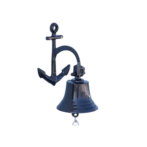 Campana de Ancla Náutica Vintage para Decoración de Pared |   Campana Colgante Marítima de Hierro Fundido, Decoración para Hogar, Jardín o Porche - Product Image 1