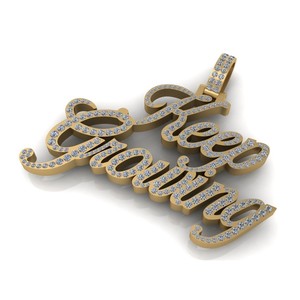 สร้อยคอจี้เงินรูปหน้า925สุดอินเทรนด์ตัวหนังสือสร้อยคอเพชรโมอิสซาไนต์ประดับเพชรในสไตล์ฮิปฮอปเครื่องประดับคุณภาพดีของขวัญสไตล์ที่โดดเด่น - Product Image 1