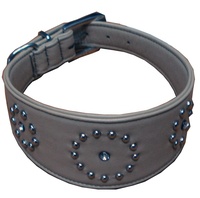 Collier de chien rembourré souple innovant à la mode lévrier Bling Designer personnalisé luxe en cuir véritable solide motif Rivet