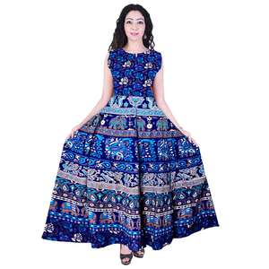 Jaipuri coton anarkali kurti - Product Image 1