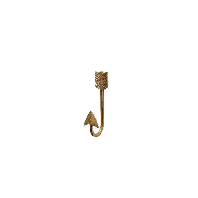 Top Trending Customized Arrow Shape Golden Wall Hook Key Hanging Wall Hook Home Decorative Hooks & Wall Organisation