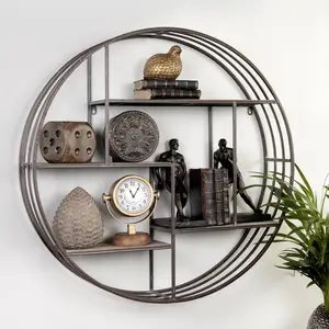 Custom Design Metal Wall Shelf Modern Design For Living Room Manufacturer India Factory