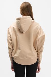 Haute qualité de Femmes à capuche coton pull beige couleur - Product Image 2