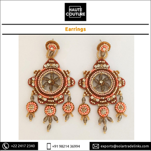 Pendientes de gota de 5 estrellas de diseño, hechos a mano, con cuentas Miyuki bordadas, de la India - Product Image 4