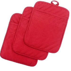 Hot Sale Bakeware 100% Organic Cotton GOTS Certified Mini Mitts and Pot Holders Set - Product Image 4