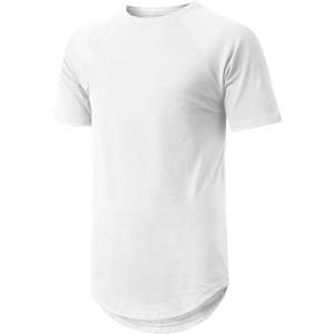 Camiseta informal de 100% algodón para hombre, camiseta de manga corta con dobladillo curvo de palangre, parte inferior redondeada, ajustada, patrón sólido, tela de 220 gramos - Product Image 6