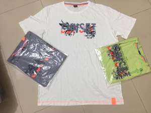 Expédition directe Lot de stock de vêtements avec étiquettes de marque T-shirts pour hommes à col rond imprimés décontractés en coton tricoté à manches courtes - Product Image 2