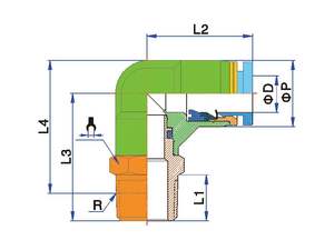 PL Coude Mâle <span class=keywords><strong>Raccord</strong></span> Fileté <span class=keywords><strong>Raccord</strong></span> <span class=keywords><strong>instantané</strong></span> Connexion - Product Image 4