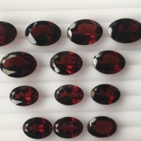 Gemas de granate natural para fabricación de joyas, joyería en todas las formas y tamaños