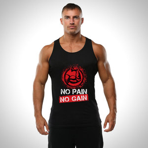 XL Custom Men's Knitted Cotton Gym <b>Tank</b> Top Breathable Eco-Friendly Fitness Stringer Muscle Singlet Solid Color Plain Printed - Product Image 2