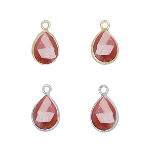 Pendentif en pierre précieuse grenat pour enfants, pendentif en forme de goutte de perle, pour garçons et filles, pour la fabrication de bijoux, breloques - Product Image 2