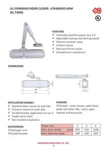 DC-730SD de cierre de puerta estándar, brazo estándar - Product Image 3