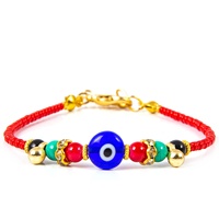 Bracelet de pierres naturelles, perles de sable, mauvais œil