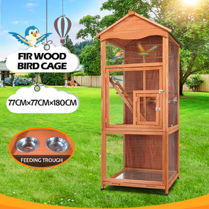 Grande Uccello Casa Voliera Parrot Budgie Canary <span class=keywords><strong>Finch</strong></span> Casa di Legno Gabbia di Uccello - Product Image 5
