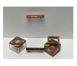 Brûleur en bois artisanal pour cuisson du bois, 10 pièces, ensemble de plateau en acrylique artisanal pour décoration de maison, brûleur de parfum arabe, modèle Ramadan, offre spéciale - Product Image 2