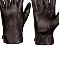 2023Premium Material de piel de oveja de alta calidad al por mayor cobertura completa de dedos guantes de cuero de moda para hombres