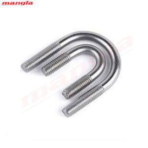 Boulons en U en acier doux galvanisé à chaud et non galvanisé, robustes, M8 1/2 po avec écrous, norme ISO, marque MANGLA, vente chaude - Product Image 5