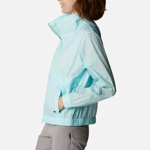 2025 vente en gros logo personnalisé conception fermeture éclair complète coupe-vent panneau veste pour les femmes - Product Image 3