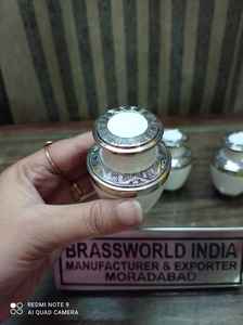 Urna Funeraria de Latón Blanco con Grabado Plateado de EARL KEEPSAKE, Artículos Funerarios, Estilo Americano, Baby Brassworld India - Product Image 5