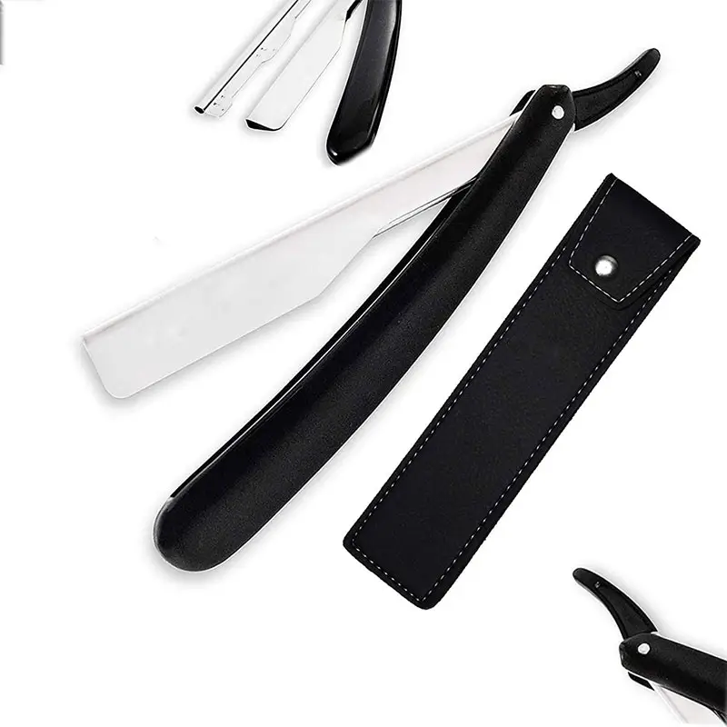 Double Men Edge Blade Color Straight Razor Hot Sale Barber Shop Use Shaving Stainless Steel Customized Logo Single Blade Razors