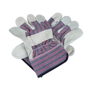 Guantes de trabajo de cuero de vaca hechos a medida, doble palma de seguridad Industrial - Product Image 2