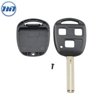 Coque pour porte-clé Lexus IS200 GS300 LS400 RX330 sans logo, 10 pièces, 3 boutons, lame jouet 48