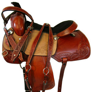 Juego de tachuelas de sillín de caballo occidental de carreras de barril de cuero genuino duradero de primera calidad varios tamaños (14-18 ") variedad de colores disponibles - Product Image 1