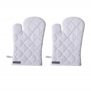 Logo personnalisé de qualité supérieure imprimé 100% coton couleur unie de haute qualité ensembles complets de mitaines de four de cuisine réutilisables durables - Product Image 5