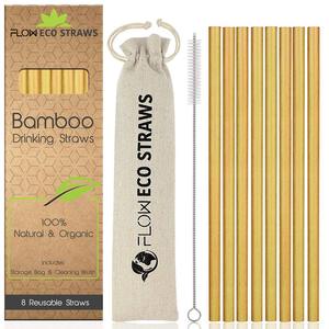 Eco2go Vietnam Reusable Bamboo <b>Straws</b> with Laser Engraved Logo Disposable <b>Straws</b> for Camping and <b>Drinking</b> Beverages Vietnam - Product Image 4