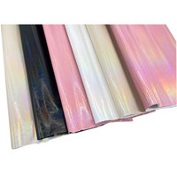 Regenbogen Irisierendes Glänzendes Kunstleder aus PU/PVC als Meterware für die Herstellung von Handtaschen, Taschen und Geldbörsen
