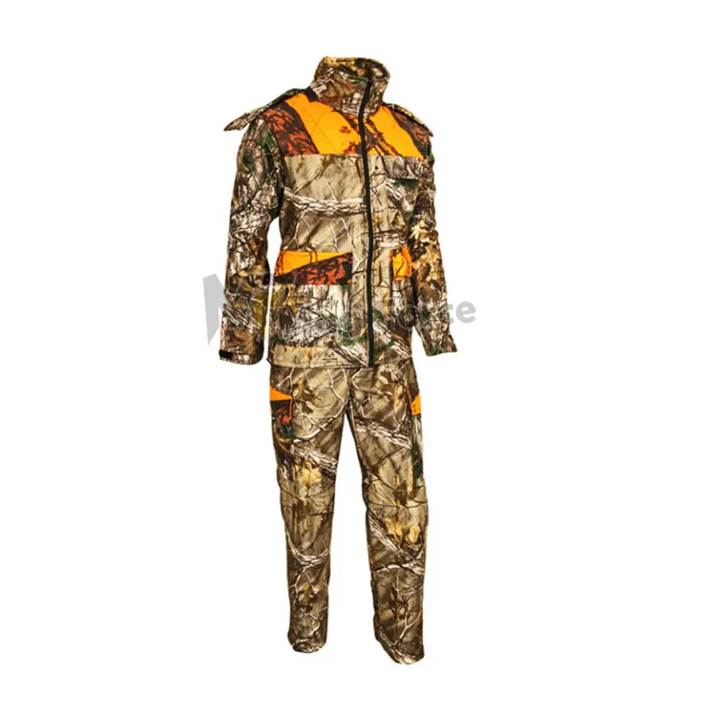 Uniforme professionnel de chasse en plein air vêtements de travail durables uniformes de chasse à glissière avec conception personnalisée